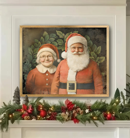 Portrait of Santa and Mrs. Claus